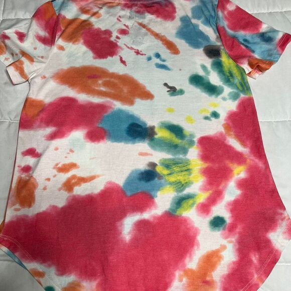 MTV Women's Multi Color Tie Dye Effect T-shirt Size Medium - Picture 2 of 3